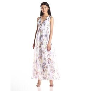 BCBGeneration Dress 4 Floral Watercolor Maxi Whimsy Flare Ethereal RomanticFairy